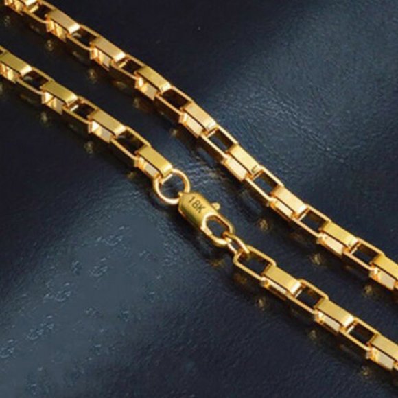 18K STAMPED 20" ITALIAN BOX CHAIN